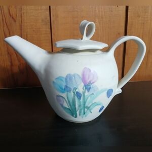 Flo Greig Studio Art Pottery Floral Large Teapot